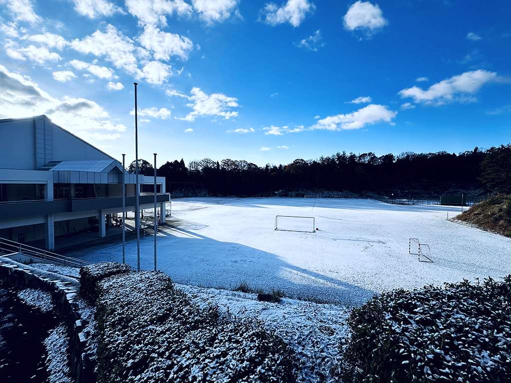 吉備高原も初雪です！