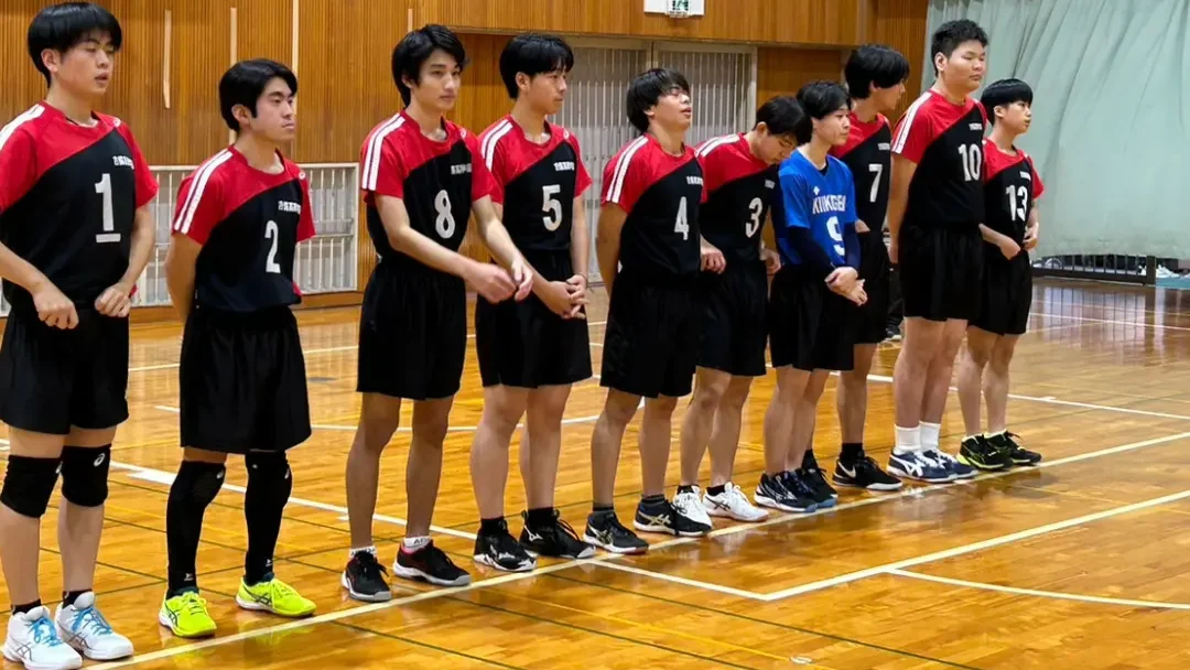 男子バレーボール部、岡山県新人大会ベスト16